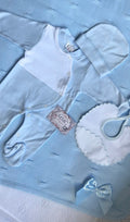 Baby Blue 4 Piece Personalised Newborn Set | Hospital & Coming Home Outfit