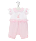 Baby Girls Windmill Romper - White/Pink