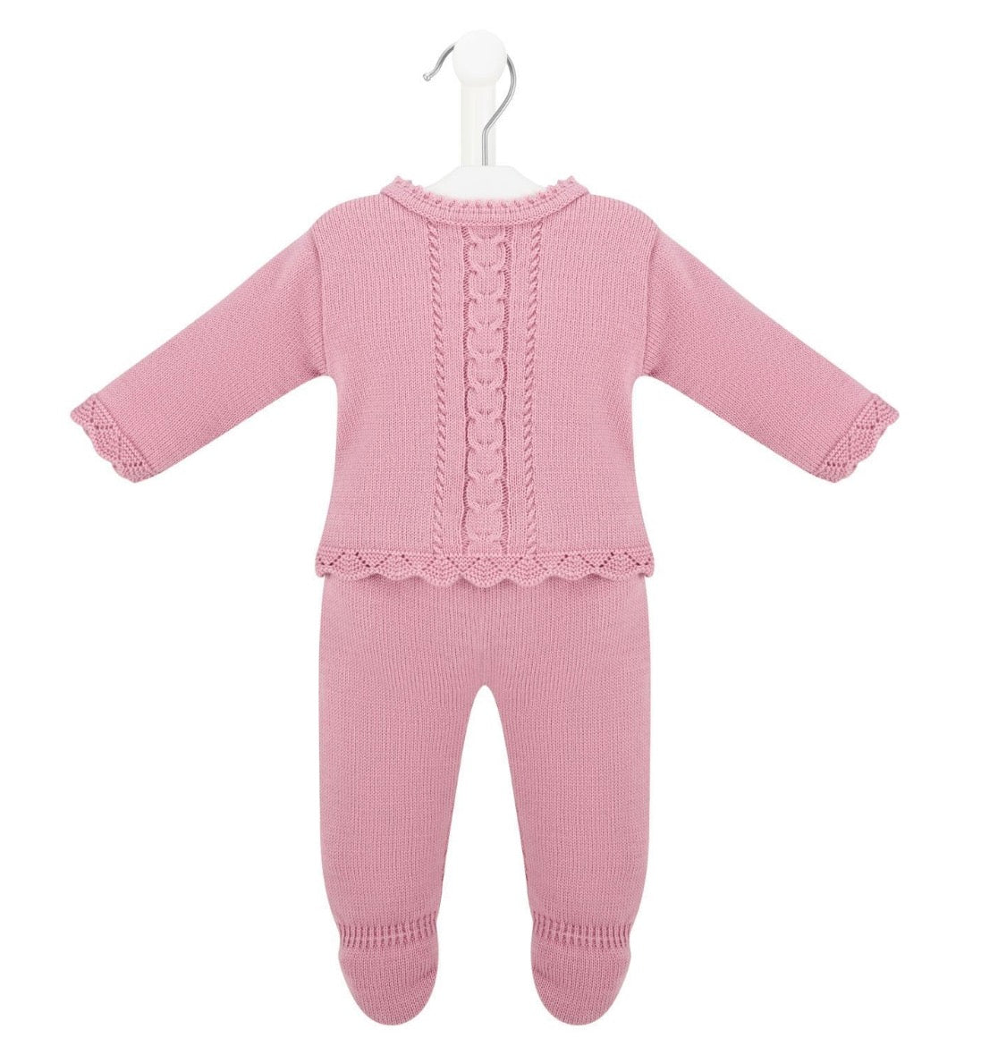 Baby Girls Knitted 2 Piece - Rose Pink
