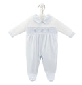 Rabbit and Star Smocked Sleepsuit