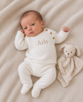 Baby Knitted Top and Leggings - White