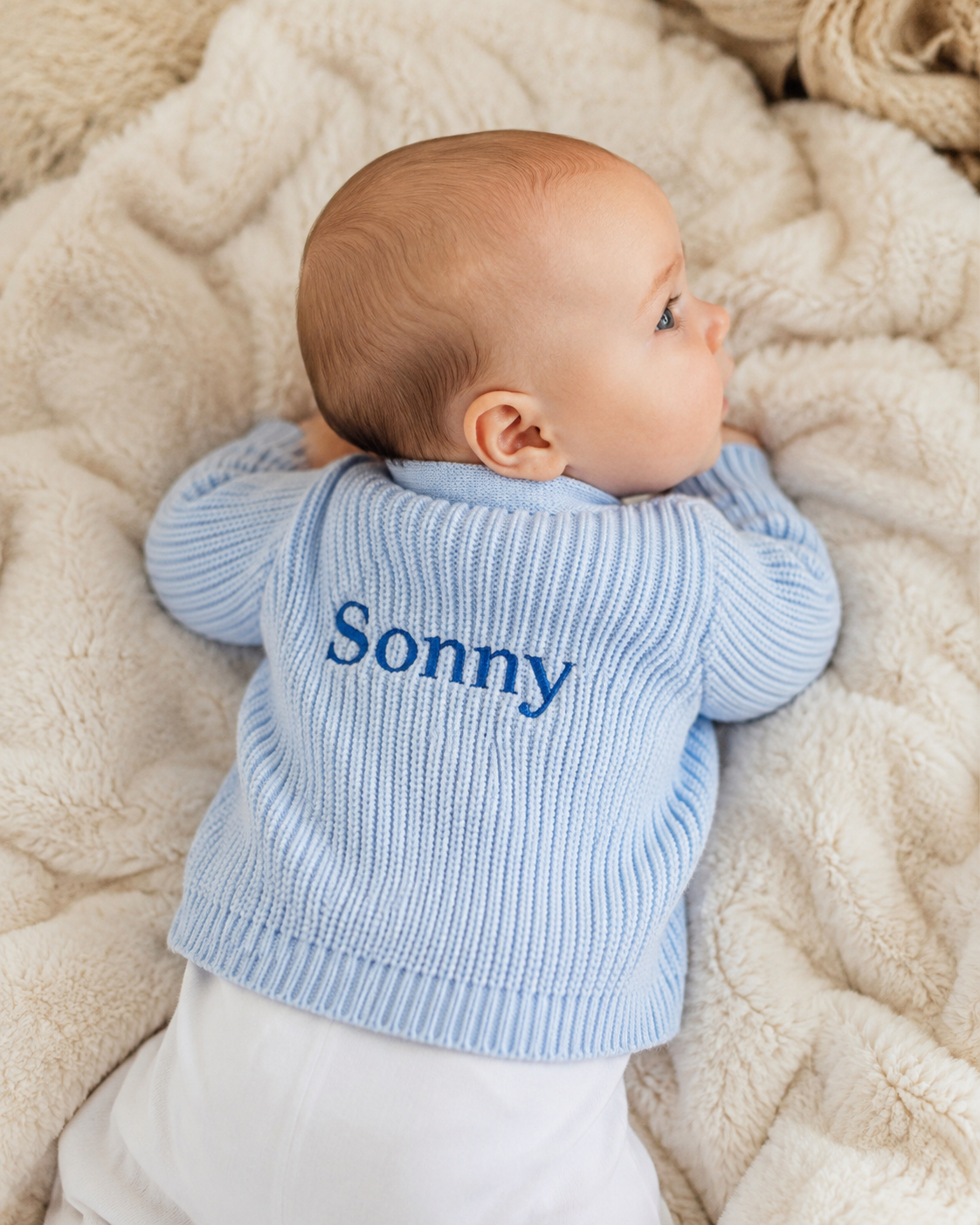 Baby Ribbed Knitted Cardigan