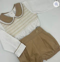 Boys Camel Smock Set