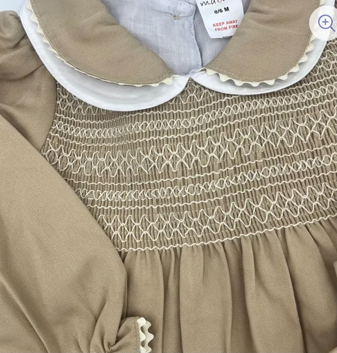 Camel Smocked Dress Set