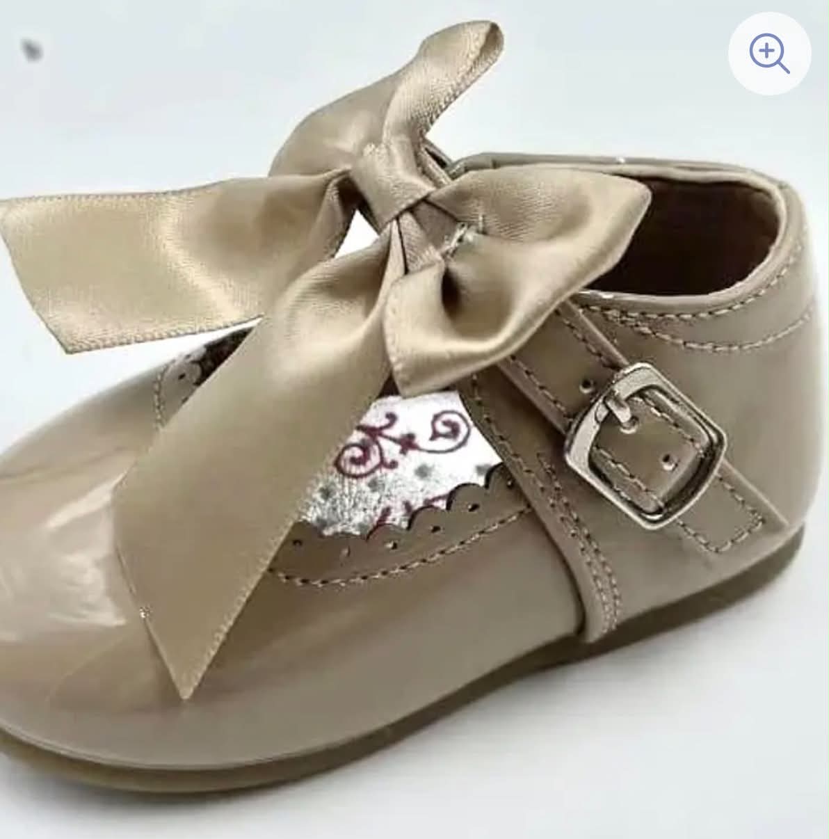 Kylie Satin Bow Shoes - Camel