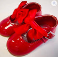 Kylie Satin Bow Shoes - Red