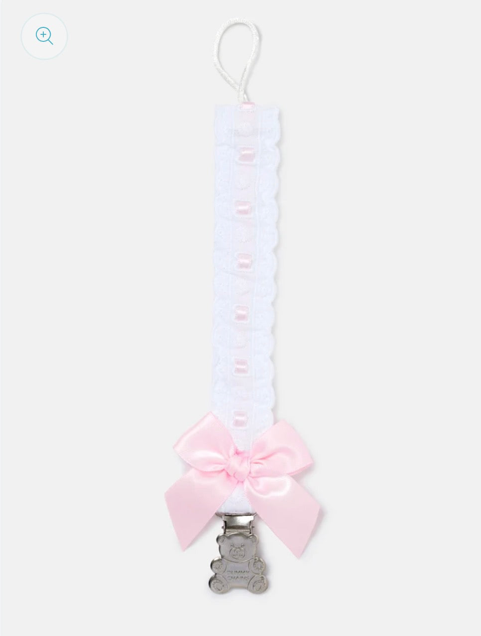 Baby Dummy Clip with Lace Detail