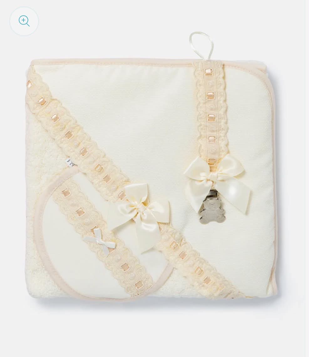 3pc Baby Set - Hooded Towel, Bib & Dummy Clip