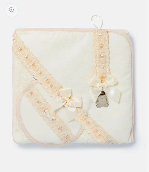 3pc Baby Set - Hooded Towel, Bib & Dummy Clip