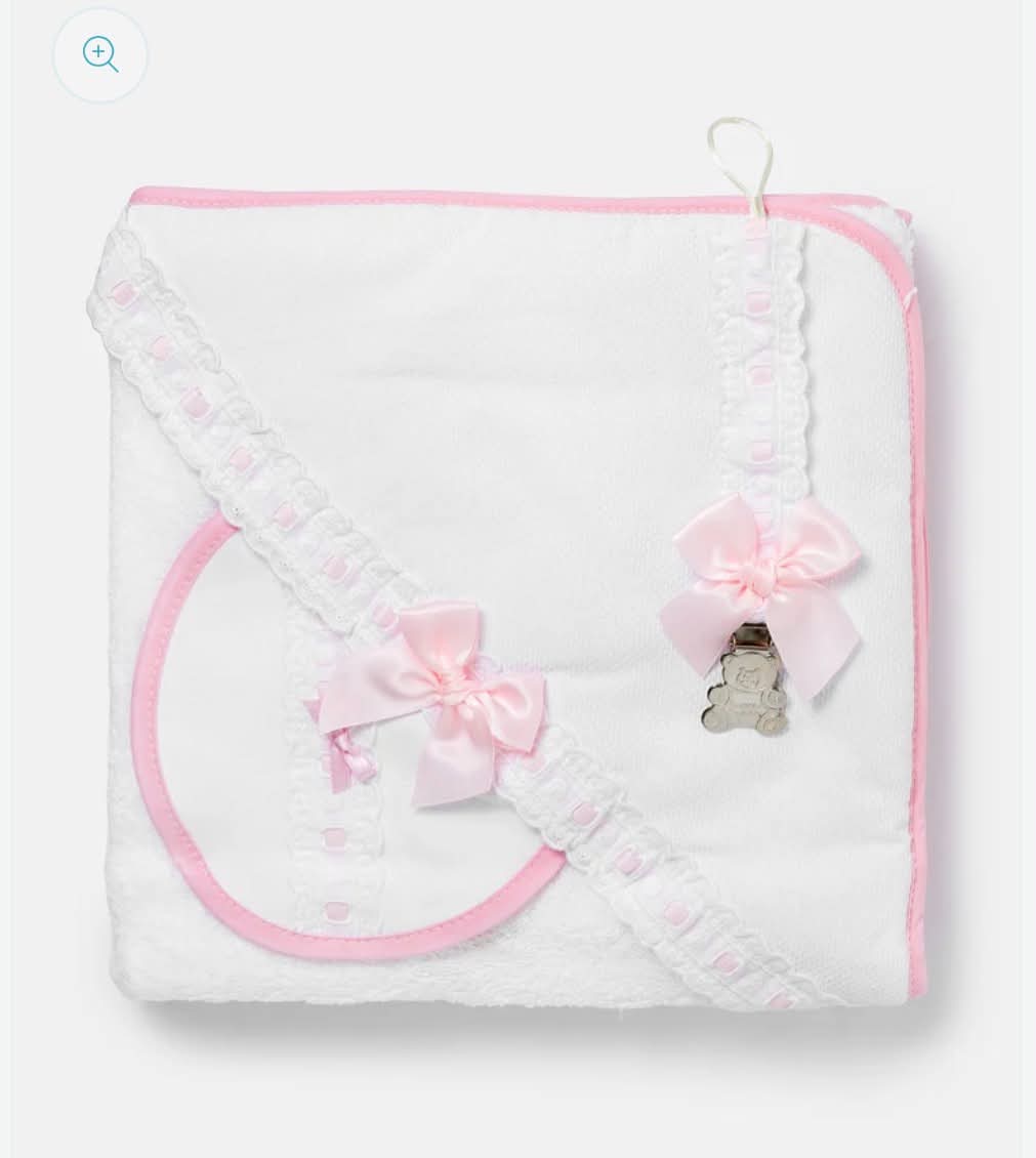 3pc Baby Set - Hooded Towel, Bib & Dummy Clip