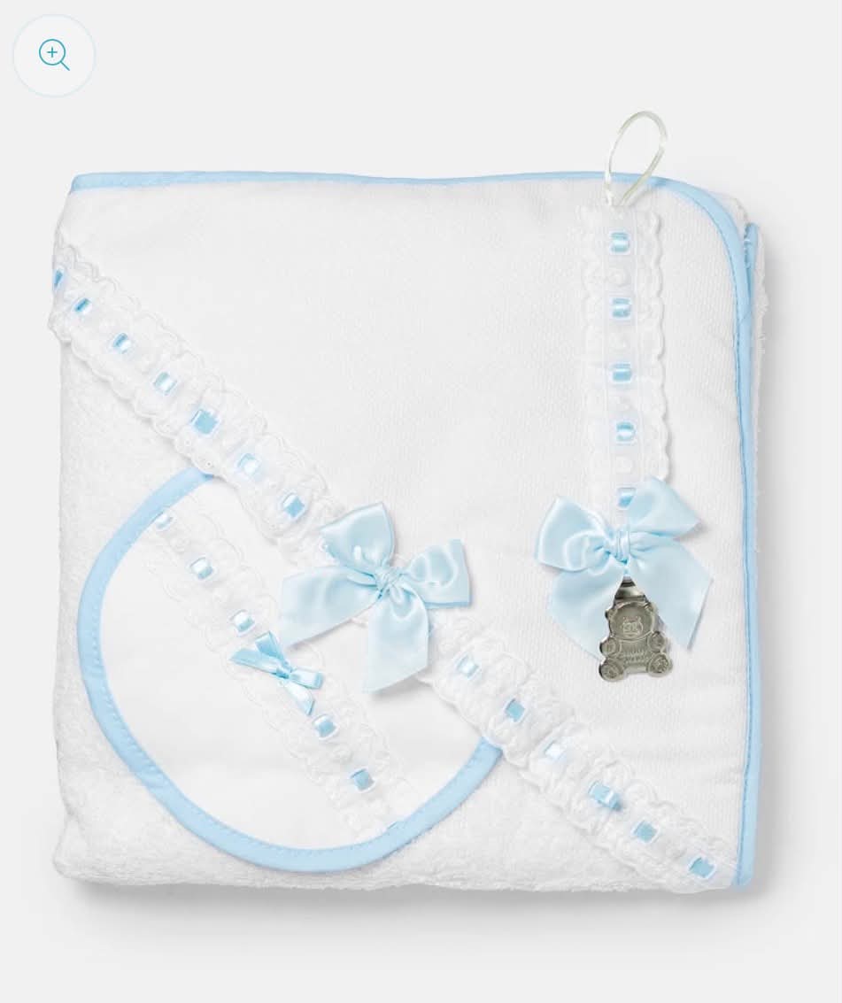 3pc Baby Set - Hooded Towel, Bib & Dummy Clip