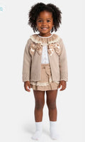 3-Piece Spanish Romper Set - Tan