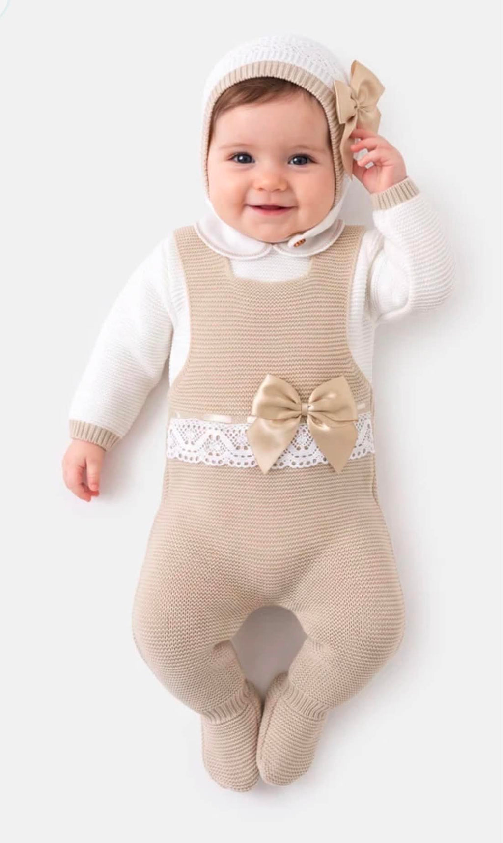 3-Piece Knitted Dungaree Set