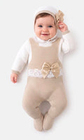 3-Piece Knitted Dungaree Set