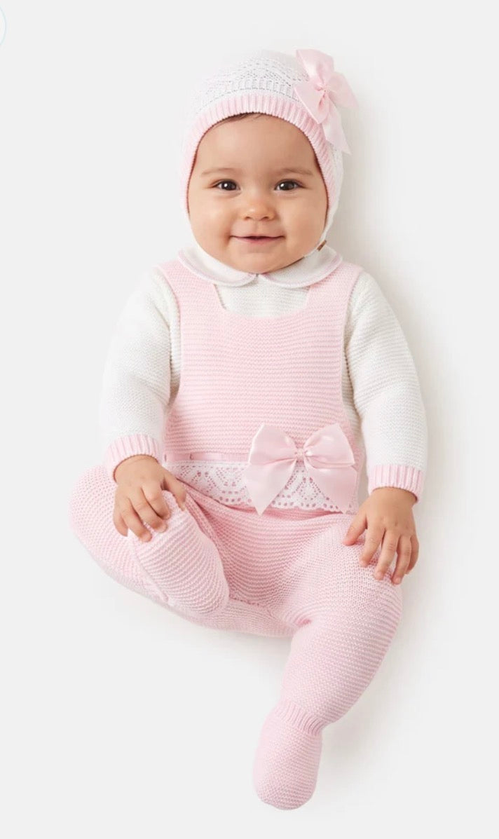 3-Piece Knitted Dungaree Set