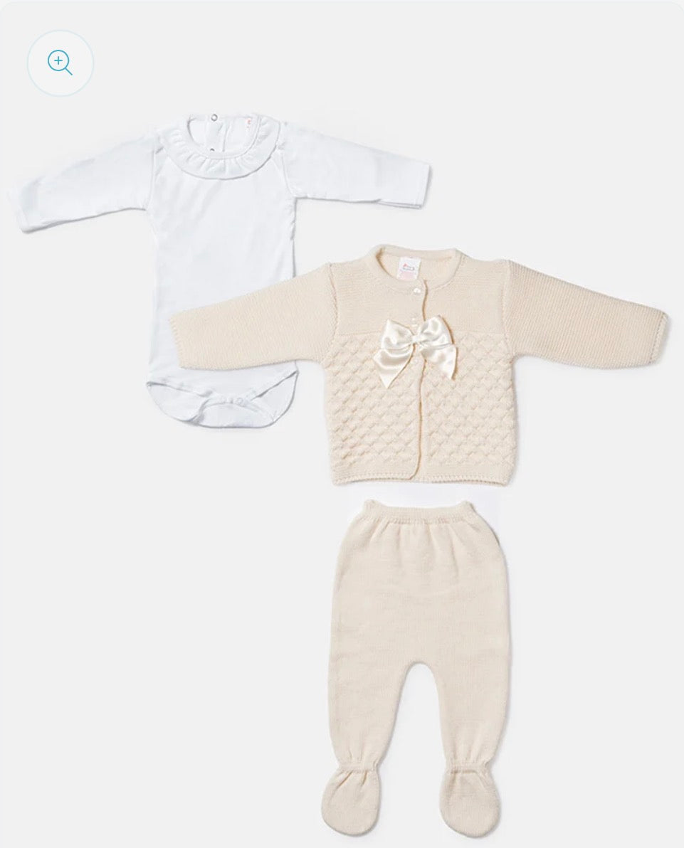 3-Piece Baby Girls Knitted Set