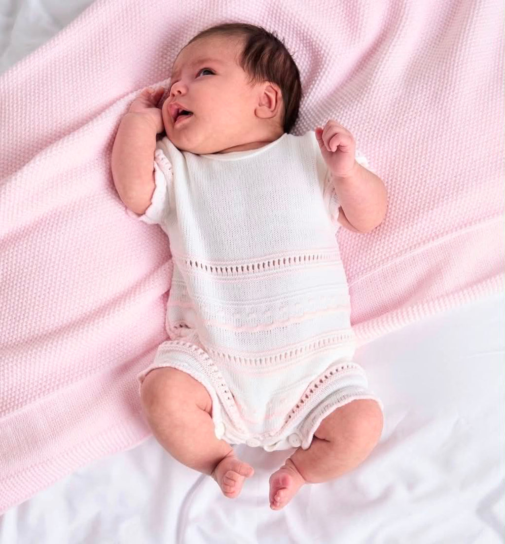Baby Knitted Pointelle Romper