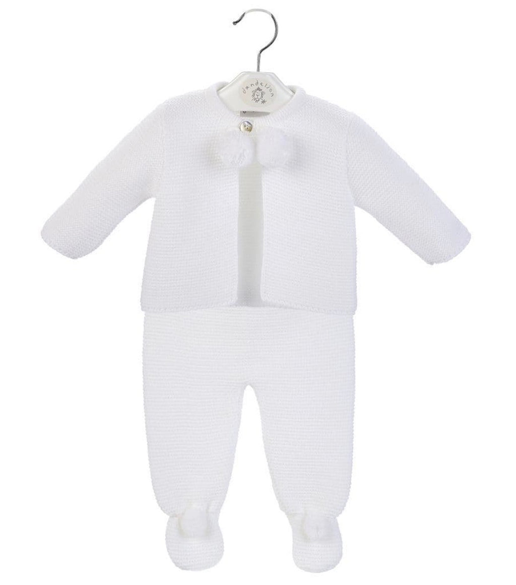 Baby Knitted 2 Piece Pom Pom Set