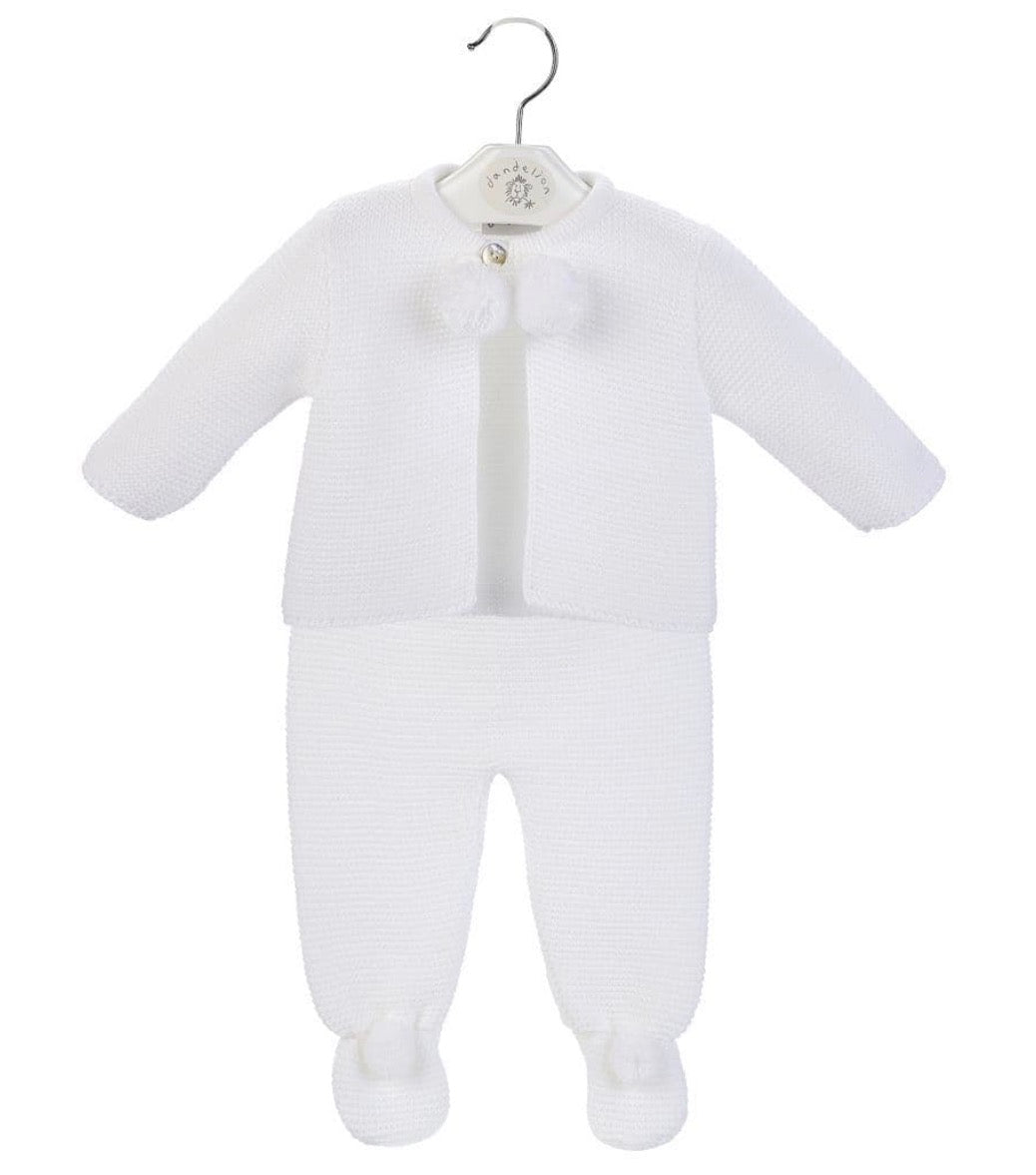 Baby Knitted 2 Piece Pom Pom Set