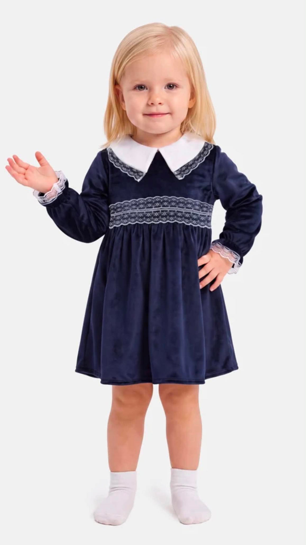 Baby Girl Celeste Collection Velvet Dress