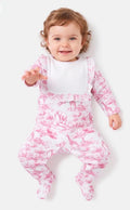 Cotton Baby Grow with Frilly Bib - Safari Collection
