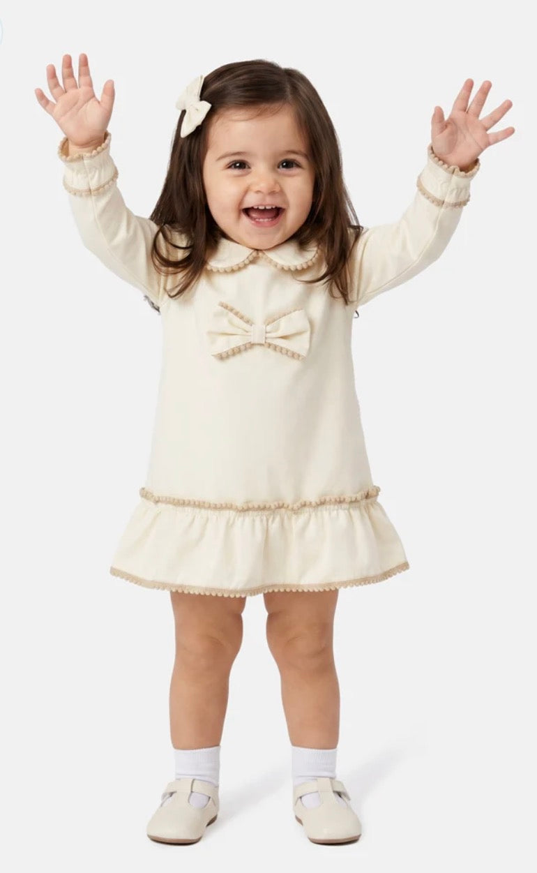 Baby Girl Ruffle Trim Dress - Eliana Collection