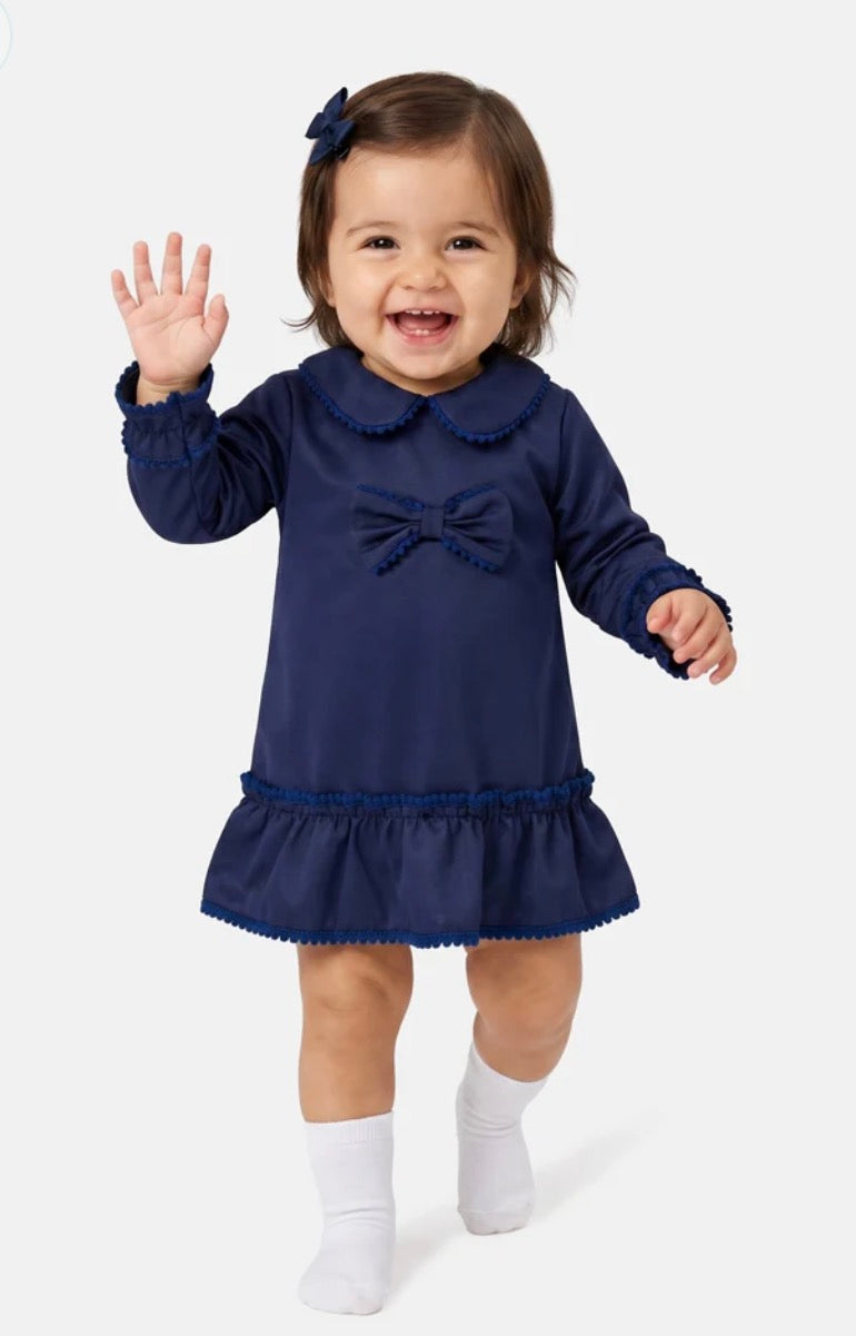 Baby Girl Ruffle Trim Dress - Eliana Collection