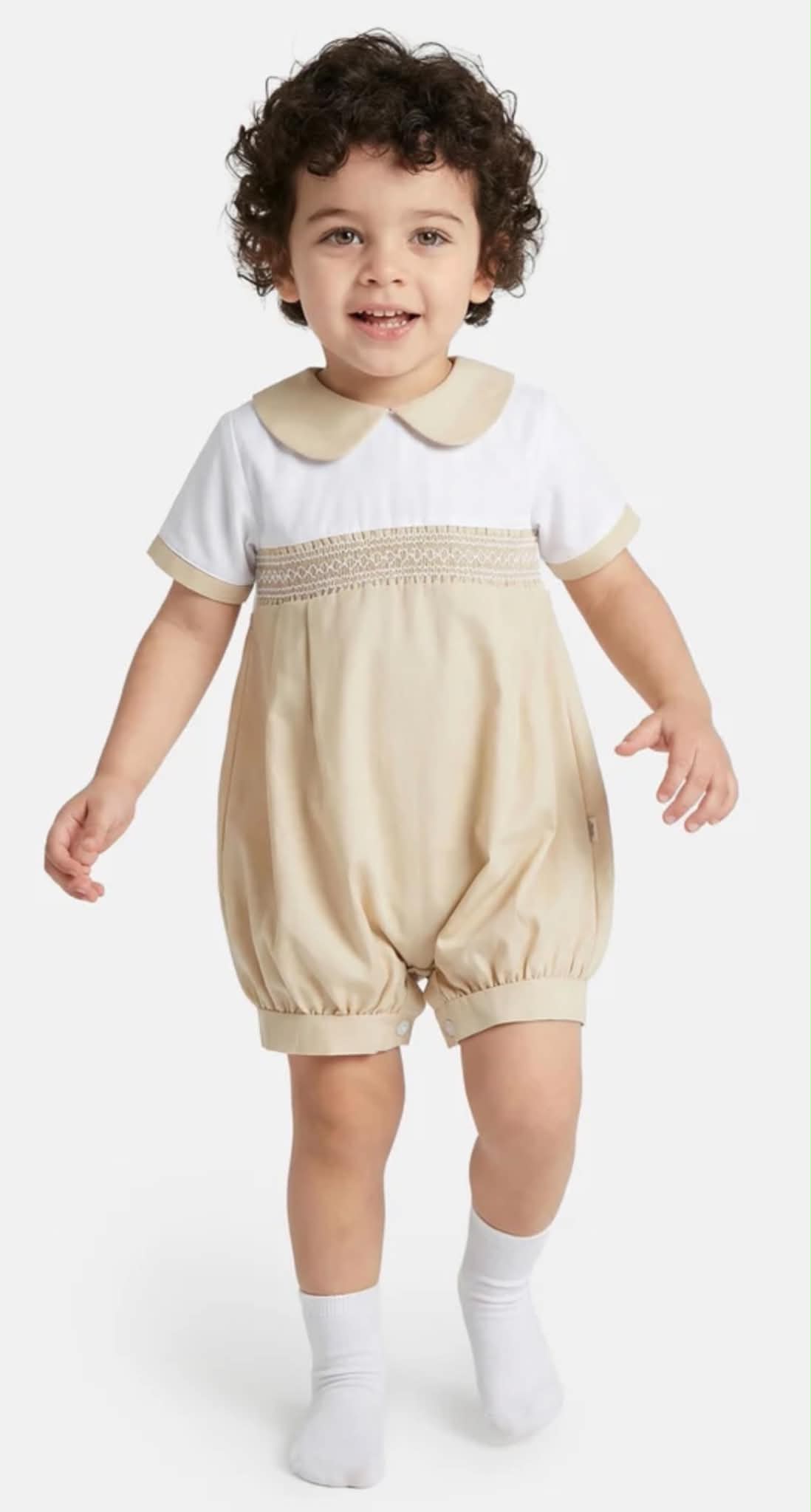 Baby Boy Smocked Romper
