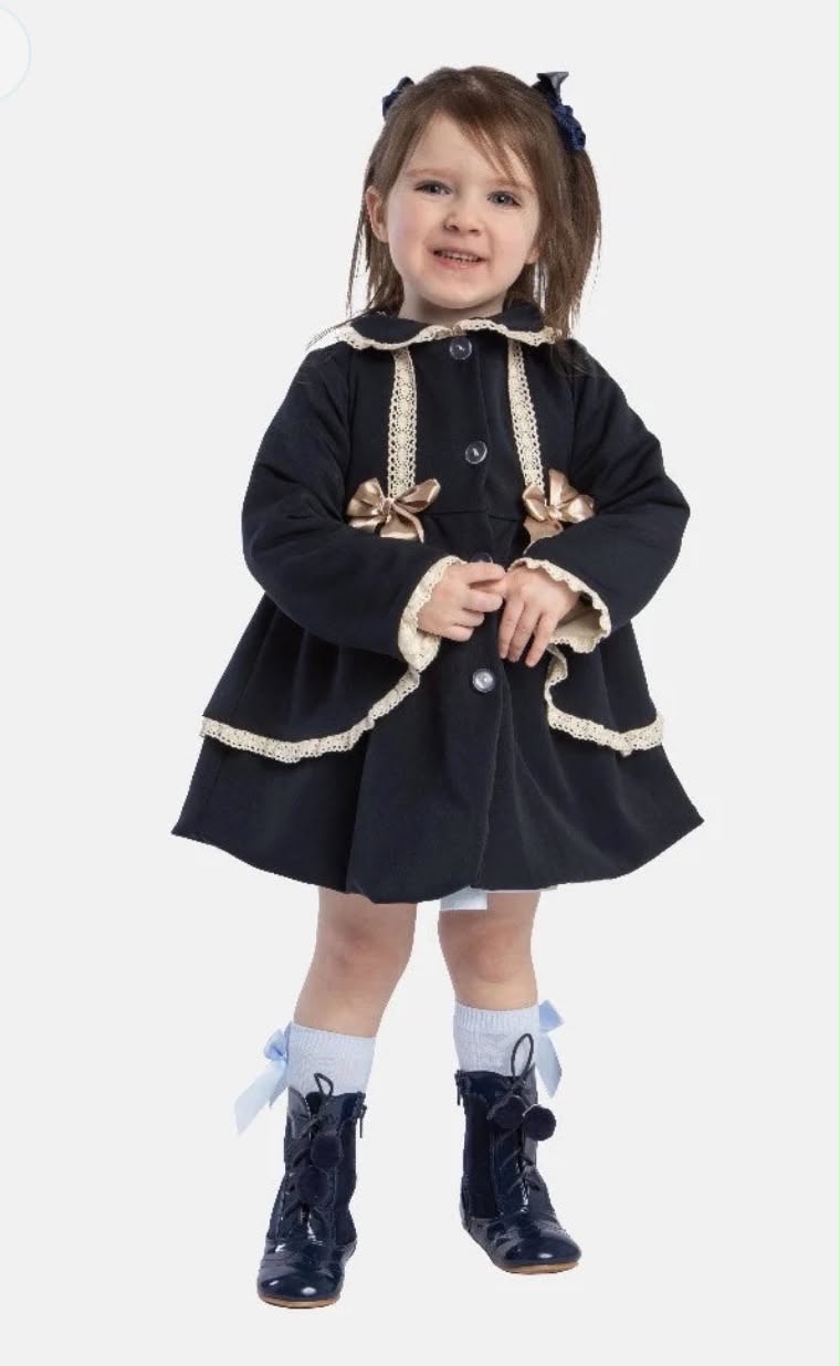 Baby Girl Luxury Spanish Coat with Lace and Bows