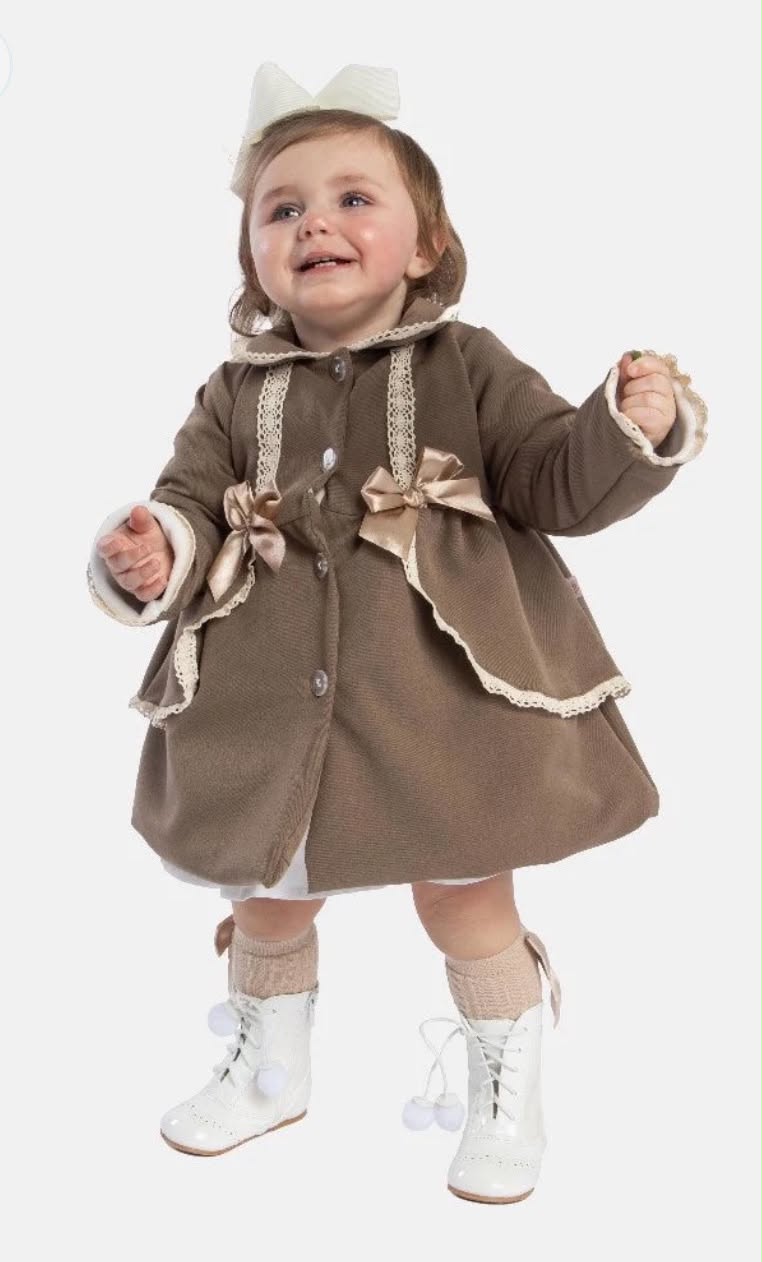 Baby Girl Luxury Spanish Coat with Lace and Bows