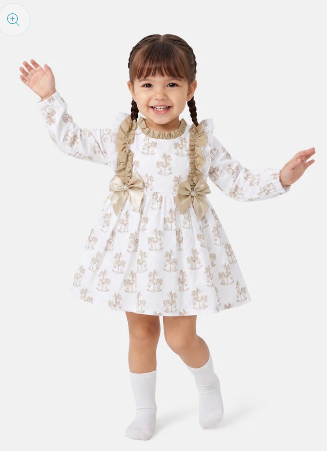 Long Sleeve Rocking Horse Dress