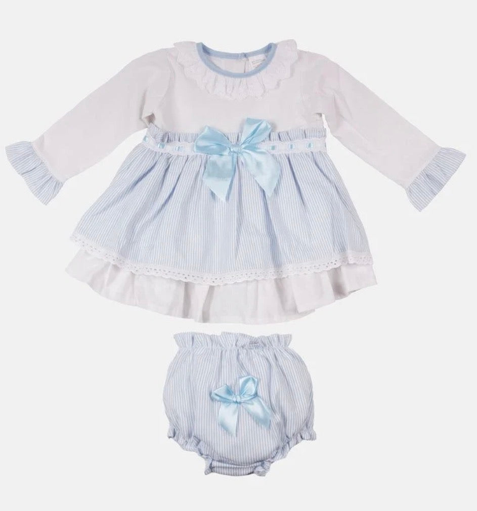 Baby Girl Eva Dress with Bow and Knickers