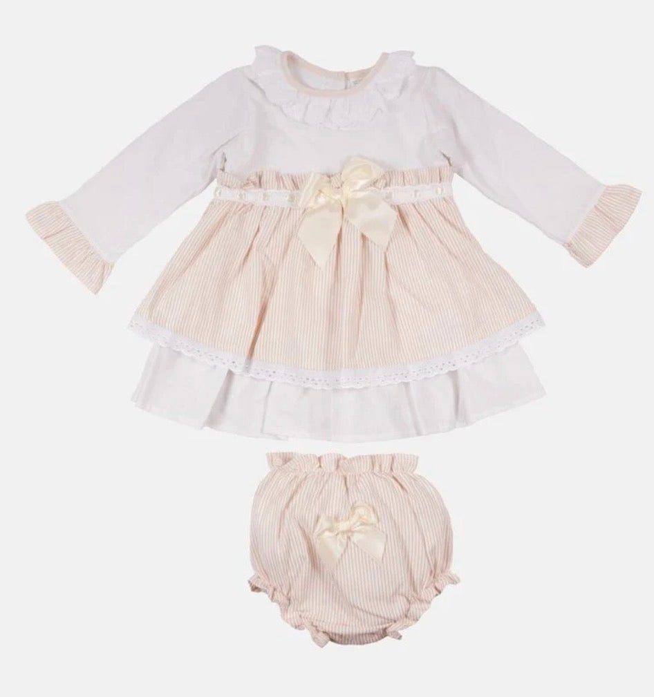 Baby Girl Eva Dress with Bow and Knickers