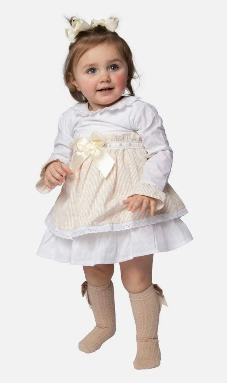 Baby Girl Eva Dress with Bow and Knickers