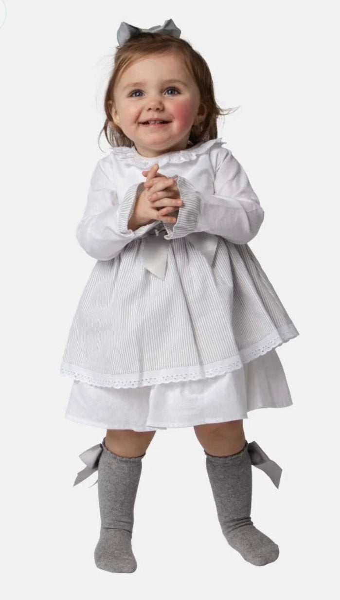 Baby Girl Eva Dress with Bow and Knickers